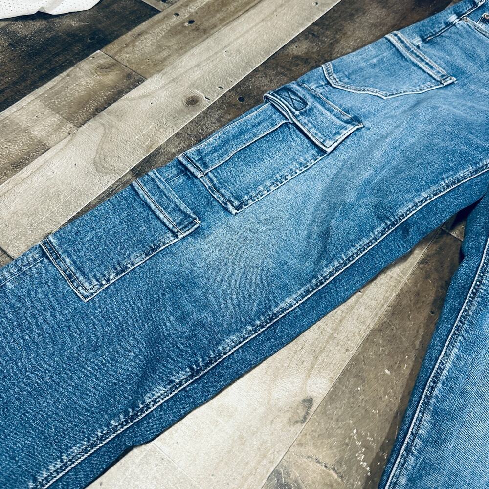 American Eagle Curvy Super High Rise Baggy Straight Jeans Womens 4 X-Long 28x28 - Picture 12 of 12